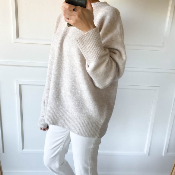 (✨LAST ONE✨) Thick Sweater Wool/Mohair Cream - Picture 3 of 15